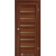 Межкомнотные двери Корфад Коллекция PORTO DELUXE Модель PD-01 (Орех) с бронзовым стеклом