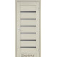 Межкомнотные двери Корфад Коллекция PORTO DELUXE Модель PD-01 (Дуб белёный) с графитовым стеклом
