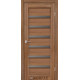 Межкомнотные двери Корфад Коллекция PORTO DELUXE Модель PD-01 (Дуб браш) с грфитовым стеклом