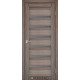 Межкомнотные двери Корфад Коллекция PORTO DELUXE Модель PD-01 (Дуб грей) с графитовым стеклом