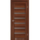 Межкомнотные двери Корфад Коллекция PORTO DELUXE Модель PD-01 (Орех) с графитовым стеклом