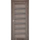 Межкомнотные двери Корфад Коллекция PORTO DELUXE Модель PD-01 (Дуб грей) с графитовым стеклом