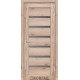 Межкомнотные двери Корфад Коллекция PORTO DELUXE Модель PD-01 (Дуб тобакко) с грфитовым стеклом