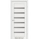 Межкомнотные двери Корфад Коллекция PORTO DELUXE Модель PD-01 (Ясень белый) с грфитовым стеклом