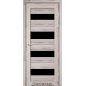 Межкомнотные двери Корфад Коллекция PORTO DELUXE Модель PD-02 (Дуб нордик) с чёрным стеклом