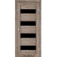 Межкомнотные двери Корфад Коллекция PORTO DELUXE Модель PD-02 (Эш-вайт) с чёрным секлом