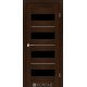 Межкомнотные двери Корфад Коллекция PORTO DELUXE Модель PD-02 (Венге) с чёрным стеклом
