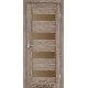 Межкомнотные двери Корфад Коллекция PORTO DELUXE Модель PD-02 (Эш-вайт) с бронзовым секлом