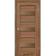 Межкомнотные двери Корфад Коллекция PORTO DELUXE Модель PD-12 (Дуб браш) с бронзовым стеклом