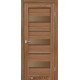 Межкомнотные двери Корфад Коллекция PORTO DELUXE Модель PD-12 (Дуб браш) с бронзовым стеклом
