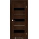 Межкомнотные двери Корфад Коллекция PORTO DELUXE Модель PD-12 (Венге) с чёрным стеклом