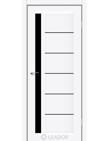 Міжкімнатні двері Леадор Bariano - Білий матовий (зі склом Cатин білий або Чорне скло)