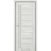 Двері Leador Express модель VERBENA Артвуд Жасмін (NanoFlex) скло сатин або чорне