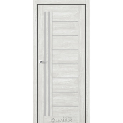 Двері Leador Express модель VERBENA Артвуд Жасмін (NanoFlex) скло сатин або чорне