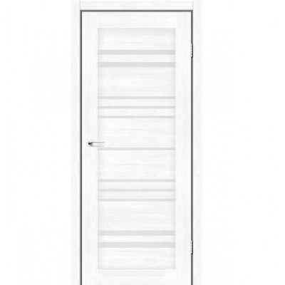 Двері Leador Express модель ANDORA Клен Білий (PVC) скло сатин або чорне