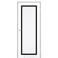 Міжкімнатні двері Leador Express ATLANTIC-03 Білий Мат (PP) Німеччина скло сатин або чорне
