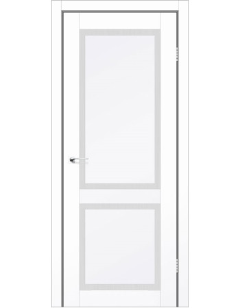Міжкімнатні двері Leador Express ATLANTIC-04 Білий Мат (PP) Німеччина скло сатин або чорне
