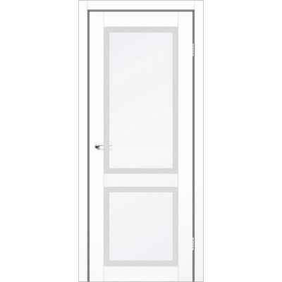 Міжкімнатні двері Leador Express ATLANTIC-04 Білий Мат (PP) Німеччина скло сатин або чорне