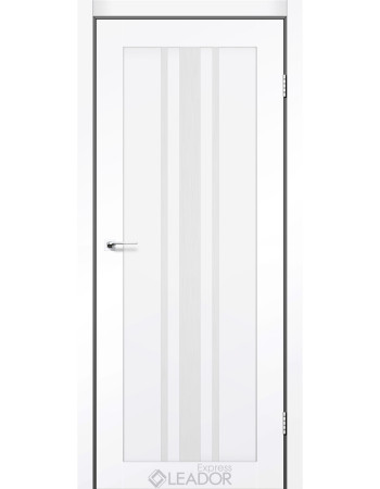 Міжкімнатні двері Leador Express FERONA Білий Мат (PP) Німеччина скло сатин або чорне