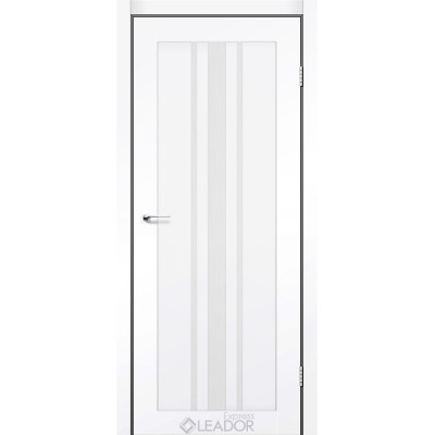 Міжкімнатні двері Leador Express FERONA Білий Мат (PP) Німеччина скло сатин або чорне