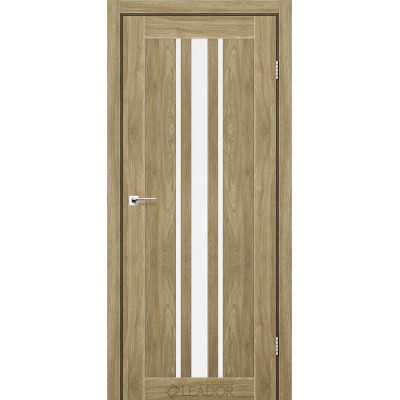 Міжкімнатні двері Leador Express FERONA Клен Золотий (PVC) скло сатин або чорне