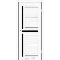 Міжкімнатні двері Leador Express LARIANA Клен Білий (PVC) скло сатин або чорне