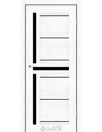 Міжкімнатні двері Leador Express LARIANA Клен Білий (PVC) скло сатин або чорне