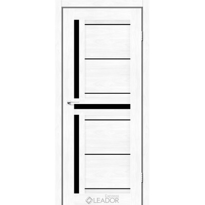 Міжкімнатні двері Leador Express LARIANA Клен Білий (PVC) скло сатин або чорне