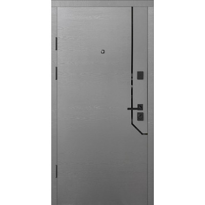 Входные двери Magda doors модель 641.1 тип 13 Титан горизонт+Софт элегантно серый/Олово супермат+Титан горизонт