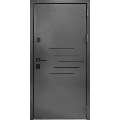 Вхідні двері Магда модель 834.1 Тип-15 колір зовнішній RAL 7024/внутрішній Емаль біла