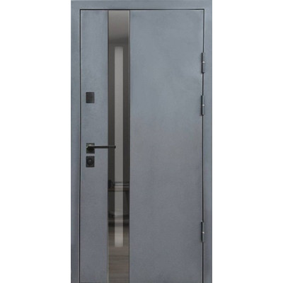 Двері Магда Тип 4.0.1 модель 815/146 Сірий/Крафт білий Терморозрив склопакет + нержавіючий поріг