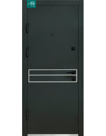 Вхідні двері Мет/МДФ Трініті Л8/291 Q Оксид темний