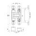 Петля скрытая Otlav Invisacta 23x120, черный мат + колпачки