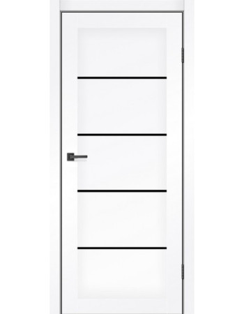 Двери MSDoors модель MONTANA (Монтана) Белый матовый стекло сатин или черное