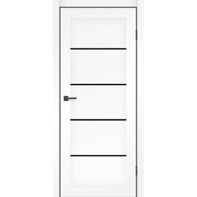 Двери MSDoors модель MONTANA (Монтана) Белый матовый стекло сатин или черное