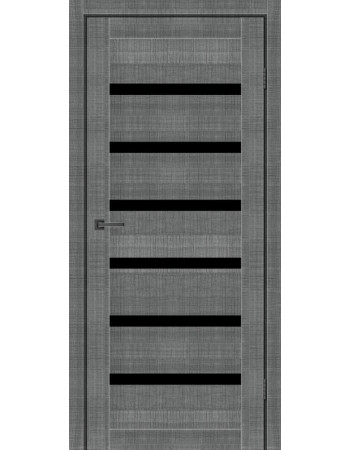Міжкімнатні двері LOUISIANA MS Doors Сільвер Скло чорне