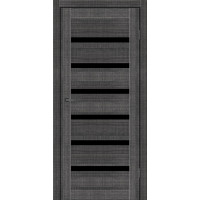 Межкомнатные двери LOUISIANA MS Doors Вуд грей Стекло черное