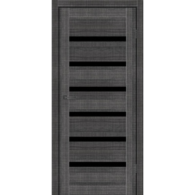Міжкімнатні двері LOUISIANA MS Doors Вуд грей Скло чорне