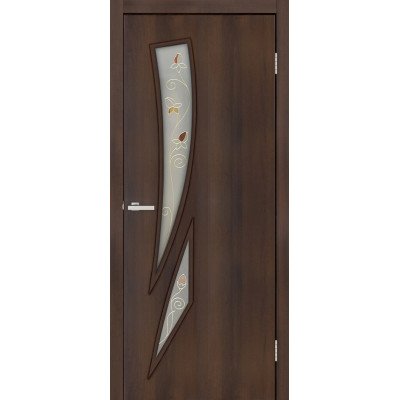 Двері MS Doors модель COLORADO Горіх Лісовий, Скло сатин