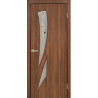 Двері MS Doors модель COLORADO Горіх Міланський, Скло сатин