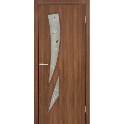 Двері MS Doors модель COLORADO Горіх Міланський, Скло сатин