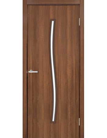 Двері MSDoors Denver Горіх Міланський зі склом сатин