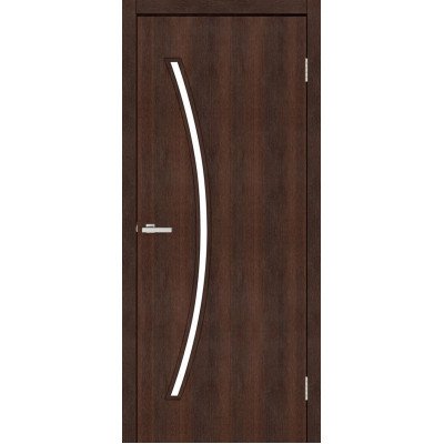 Двері ТМ MS Doors модель Ostin (Остін) Горіх Лісовий ПВХ зі склом сатин
