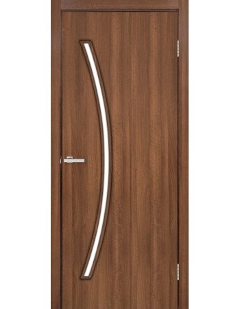 Двері MSDoors модель Ostin (Остін) Горіх Міланський зі склом сатин