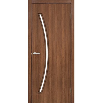 Двері MSDoors модель Ostin (Остін) Горіх Міланський зі склом сатин