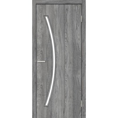 Двері MSDoors модель Ostin (Остін) Горіх Сірий зі склом сатин