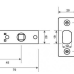 Защелка HISAR HD-01 (PL) AB с пластиковым язычком