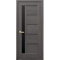 Дверь Ностра Грета grey new с черным стеклом