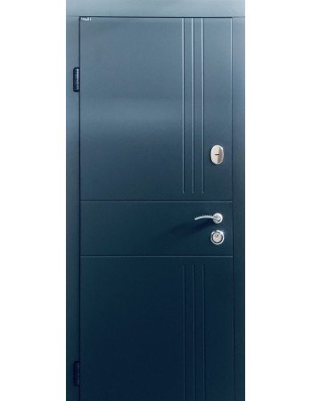 Входные двери для улицы модель Лайн 4 RAL 7016/Граффит ТМ Портала (серия Люкс NEW)
