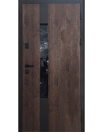 Вхідні двері модель Street GUARD Termo (вулиця) колір Дуб венге/Біла текстура (вулиця) тм Портала